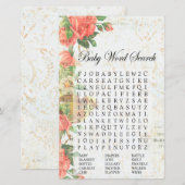 roos Baby shower Word Search Game (Voorkant / Achterkant)