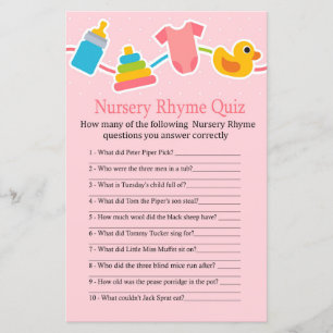 Roos Baby speelgoed Nursery Rhyme Quiz baby shower