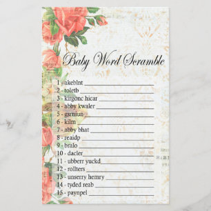 roos Baby word scramble game