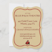 Roos Ballerina - Uitnodiging Kaart (Achterkant)