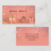 Roos-ballonnen Planning en Visitekaartje ontwerpen (Voorkant / Achterkant)