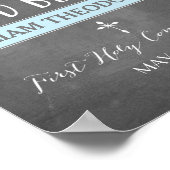Roos banner | Blauw Chalkboard Poster (Hoek)