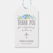 Roos Banner | Blue Religious Dank je Cadeau Label Cadeaulabel (Voorkant)