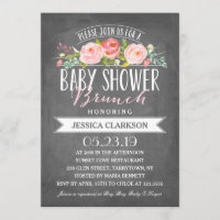 Roos Banner Brunch | Uitnodiging tot Baby shower