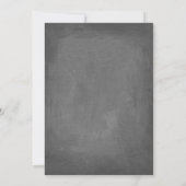 Roos Banner Chalkboard | Uitnodiging tot blauwe ba (Achterkant)