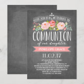 Roos Banner Chalkboard | Uitnodiging van de Gemeen (Voorkant / Achterkant)