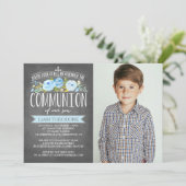 Roos Banner Chalkboard | Uitnodiging van de Gemeen (Staand voorkant)