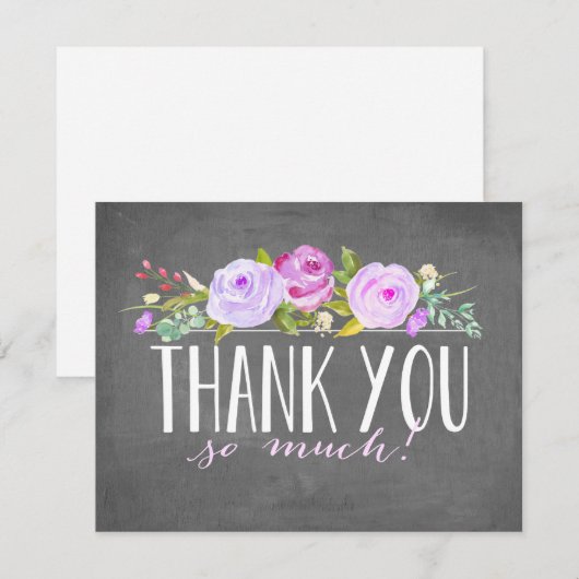Roos banner | Hartelijk dank Bedankkaart (Voorkant / Achterkant)