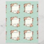 Roos Barok Elegante Bedankbriefjes Flyer (Voorkant)