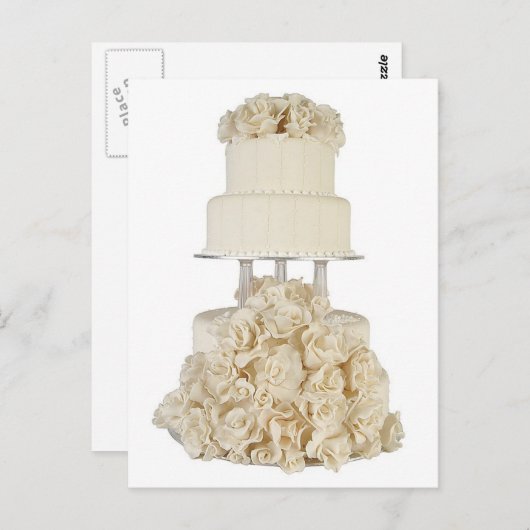 Roos-basis-bruiloft Briefkaart (Voorkant / Achterkant)