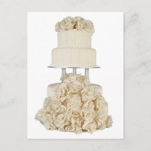 Roos-basis-bruiloft Briefkaart