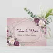  Roos Bedankkaart (Staand voorkant)