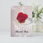Roos Bedankkaart (Staand voorkant)