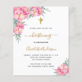 Roos begrotingsuitnodiging voor Christenen roze fl Flyer (Voorkant)