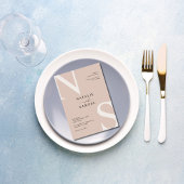 Roos Beige Minimalistische Elegant Bold Initiaal B Kaart