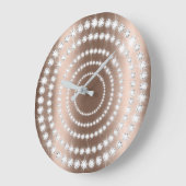 Roos Beige Vip Grey Silver Diamond Infineity Grote Klok (Hoek)