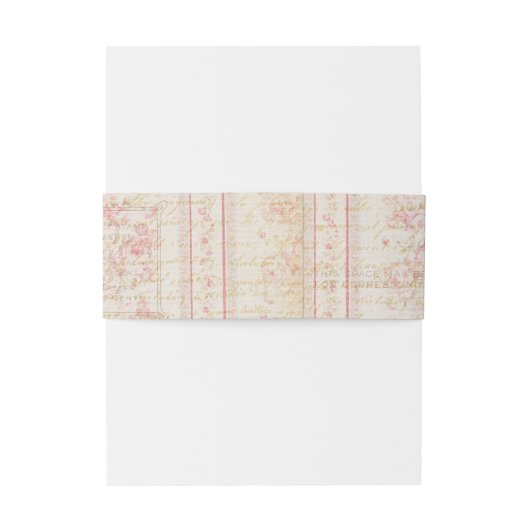  Roos Belly Band Uitnodigingen Wikkel (Achterkant Voorbeeld)