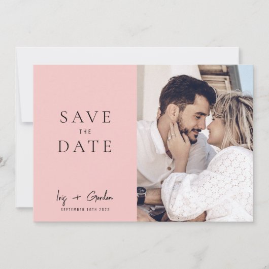 Roos bestemming bruiloft foto Opslaan datumkaart Save The Date (Voorkant)