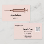 Roos bestuurt schoonheid Cosmetoloog Botox injecti Afsprakenkaartje (Voorkant / Achterkant)