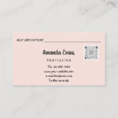 Roos bestuurt schoonheid Cosmetoloog Botox injecti Afsprakenkaartje (Achterkant)