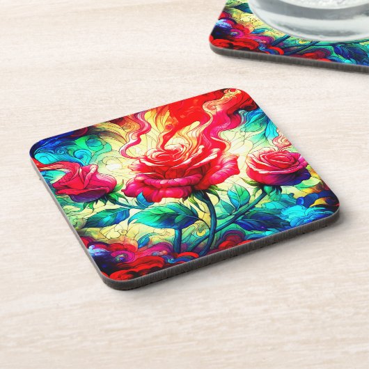 Roos Bier Onderzetter (Linkerzijde)