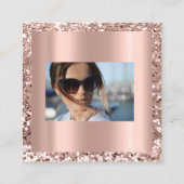 Roos Bigende evenementenplannen Roze foto-Logo VIP Afsprakenkaartje (Achterkant)