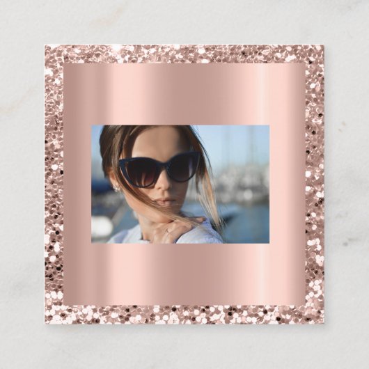 Roos Bigende evenementenplannen Roze foto-Logo VIP Afsprakenkaartje (Achterkant)