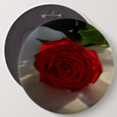 roos bij schemering ronde button 6,0 cm (Voorkant /achterkant)