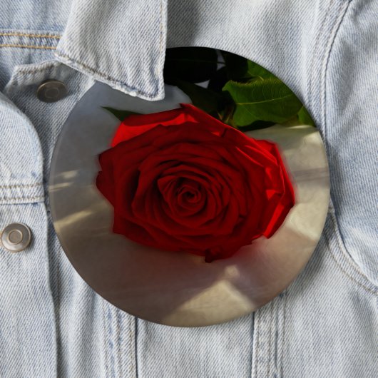 roos bij schemering ronde button 6,0 cm (In situ)