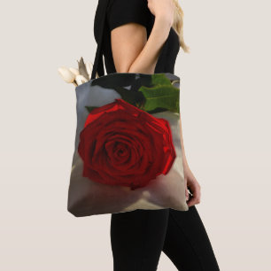 roos bij schemering tote bag