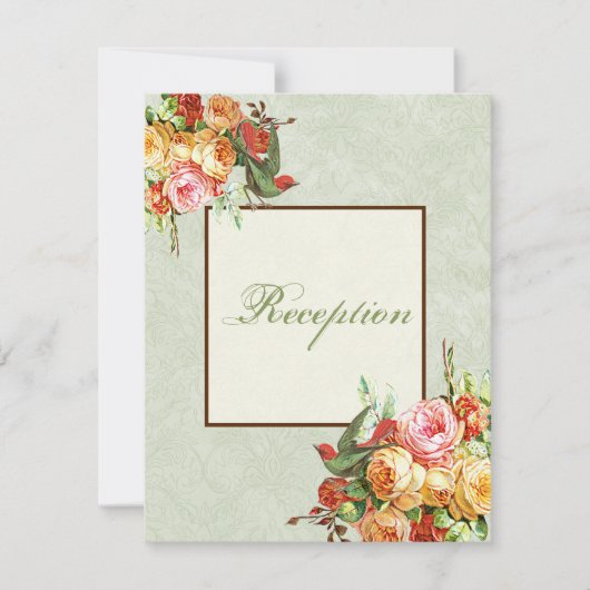  Roos bij vogels Ontvangingskaart Kaart (Voorkant)