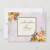  Roos bij vogels RSVP-reactiekaart RSVP Kaartje (Voorkant)