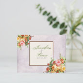  Roos bij vogels RSVP-reactiekaart RSVP Kaartje (Staand voorkant)