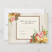  Roos bij vogels RSVP-reactiekaart RSVP Kaartje (Achterkant)