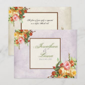  Roos bij vogels RSVP-reactiekaart RSVP Kaartje (Voorkant / Achterkant)