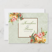 Roos bij vogels RSVP-reactiekaart RSVP Kaartje (Voorkant)