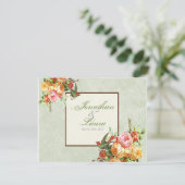 Roos bij vogels RSVP-reactiekaart RSVP Kaartje (Staand voorkant)