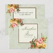 Roos bij vogels RSVP-reactiekaart RSVP Kaartje (Voorkant / Achterkant)