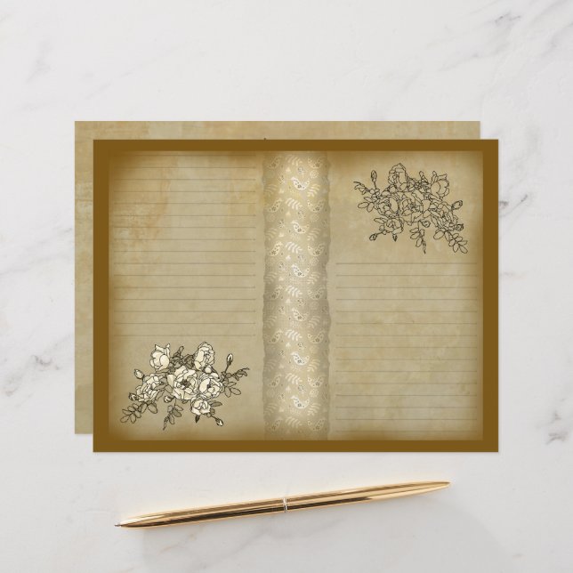 Roos Bijkantoor  papier (Voorkant / Achterkant in situ)