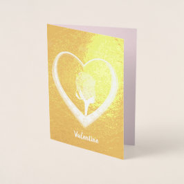 Roos binnen de Valentijn van het Hart, voeg Foto e Folie Kaarten