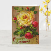 Roos Birthday Greeting Kaart (Gele Bloem)