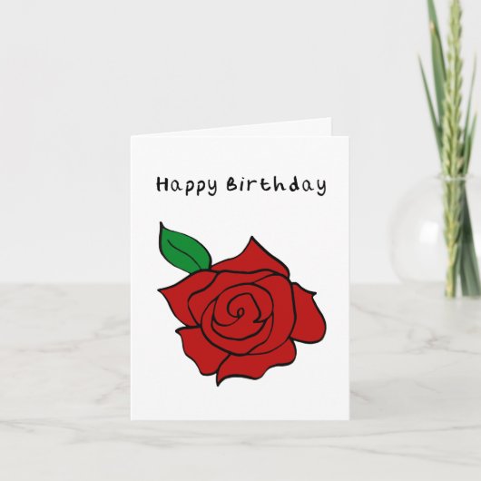 Roos Birthday Kaart (Voorkant)