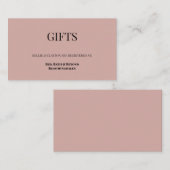 Roos/Black Cadeaubehuizing Kaart voor Cadeauregist (Voorkant / Achterkant)