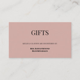 Roos/Black Cadeaubehuizing Kaart voor Cadeauregist