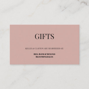 Roos/Black Cadeaubehuizing Kaart voor Cadeauregist