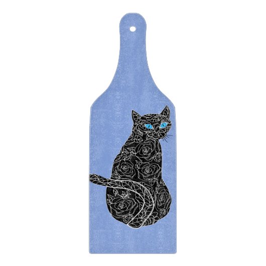 Roos Black Cat Snijplank - Kies kleur (Voorkant)