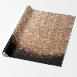 Roos Black Makeup Confetti Glitter Beauty Copper Cadeaupapier