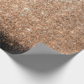 Roos Black Makeup Confetti Glitter Beauty Copper Cadeaupapier (Hoek)