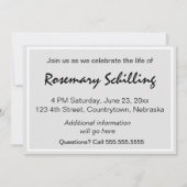 Roos, blad Muziek & Keys Memorial Kaart (Achterkant)