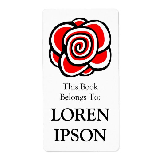 Roos Bladplaat Etiket (Voorkant)